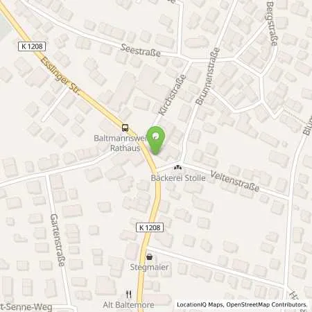 Standortübersicht der Tankstelle EnBW mobility+ AG und Co.KG in 73666 Baltmannsweiler