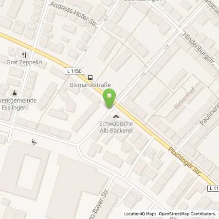 Standortübersicht der Tankstelle EnBW mobility+ AG und Co.KG in 73730 Esslingen