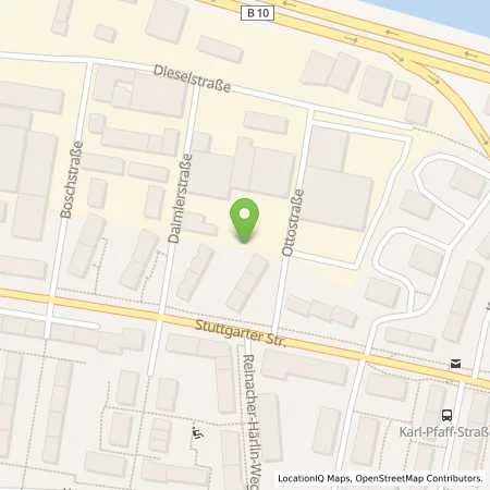 Standortübersicht der Tankstelle Hahn Automobile GmbH + Co. KG in 73734 Esslingen