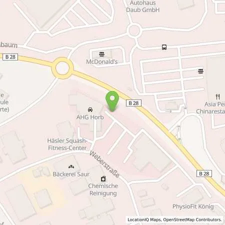 Standortübersicht der Tankstelle EnBW mobility+ AG und Co.KG in 72160 Horb am Neckar