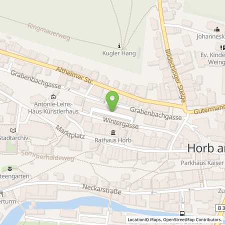 Standortübersicht der Strom (Elektro) Tankstelle: Stadtwerke Horb a.N. Eigenbetrieb in 72160, Horb a.N.