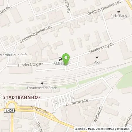 Standortübersicht der Tankstelle ALDI SÜD in 72250 Freudenstadt