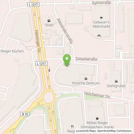 Standortübersicht der Tankstelle Hahn Automobile GmbH + Co. KG in 73037 Göppingen