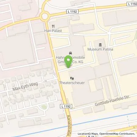 Standortübersicht der Tankstelle Hahn Automobile GmbH + Co. KG in 73061 Ebersbach an der Fils