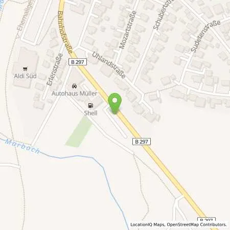 Standortübersicht der Tankstelle Autohaus Müller GmbH in 73098 Rechberghausen