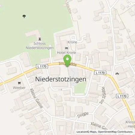 Standortübersicht der Tankstelle SWU Energie GmbH in 89168 Niederstotzingen