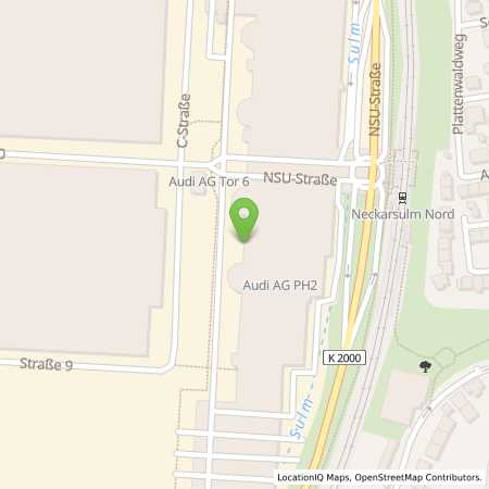 Standortübersicht der Strom (Elektro) Tankstelle: Audi AG in 74172, Neckarsulm