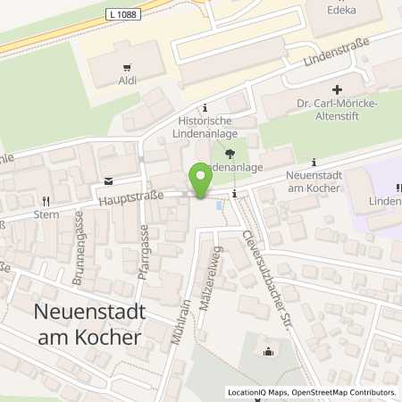 Standortübersicht der Strom (Elektro) Tankstelle: EnBW mobility+ AG und Co.KG in 74196, Neuenstadt am Kocher