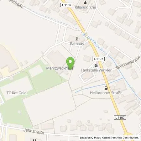 Standortübersicht der Tankstelle EnBW mobility+ AG und Co.KG in 74252 Massenbachhausen