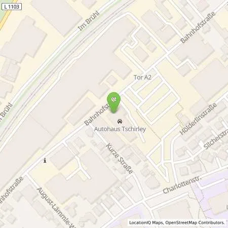 Standortübersicht der Tankstelle Autohaus Tschirley GmbH in 74348 Lauffen