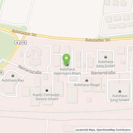 Standortübersicht der Tankstelle Autohaus Heermann und in 74906 Bad Rappenau