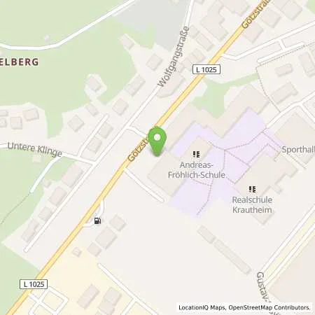 Standortübersicht der Tankstelle Stadtwerk Tauberfranken GmbH in 74238 Krautheim