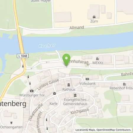 Standortübersicht der Tankstelle EnBW mobility+ AG und Co.KG in 74670 Forchtenberg