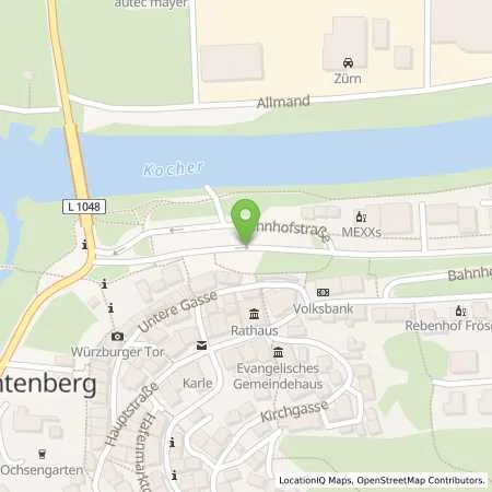 Standortübersicht der Tankstelle EnBW mobility+ AG und Co.KG in 74670 Forchtenberg