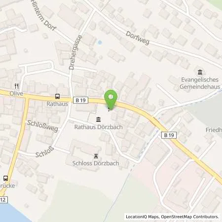 Standortübersicht der Tankstelle EnBW mobility+ AG und Co.KG in 74677 Dörzbach