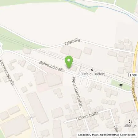 Standortübersicht der Tankstelle Energie- und Wasserversorgung Bruchsal GmbH in 75056 Sulzfeld