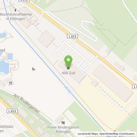 Standortübersicht der Strom (Elektro) Tankstelle: ALDI SÜD in 76275, Ettlingen