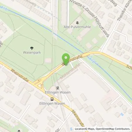 Standortübersicht der Tankstelle Stadtwerke Ettlingen GmbH in 76275 Ettlignen