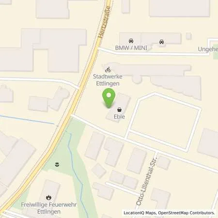 Standortübersicht der Tankstelle Stadtwerke Ettlingen GmbH in 76275 Ettlingen