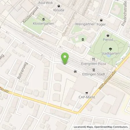 Standortübersicht der Tankstelle Stadtwerke Ettlingen GmbH in 76275 Ettlingen