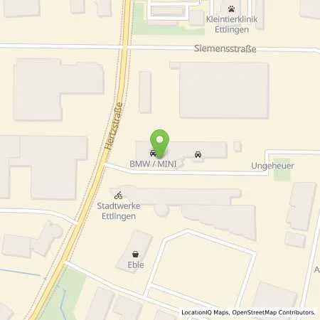 Standortübersicht der Tankstelle Emscher Lippe Energie GmbH in 76275 Ettlingen