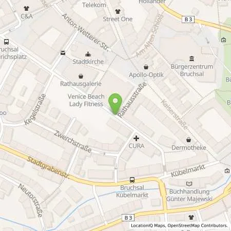 Standortübersicht der Tankstelle Energie- und Wasserversorgung Bruchsal GmbH in 76646 Bruchsal