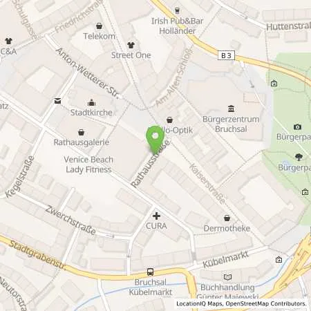 Standortübersicht der Tankstelle Energie- und Wasserversorgung Bruchsal GmbH in 76646 Bruchsal