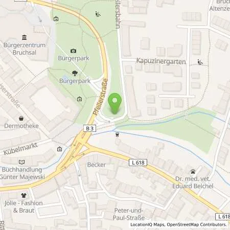 Standortübersicht der Tankstelle Energie- und Wasserversorgung Bruchsal GmbH in 76646 Bruchsal