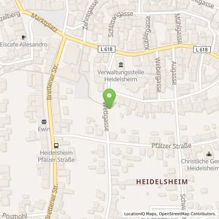 Standortübersicht der Tankstelle Energie- und Wasserversorgung Bruchsal GmbH in 76646 Bruchsal (Heidelsheim)