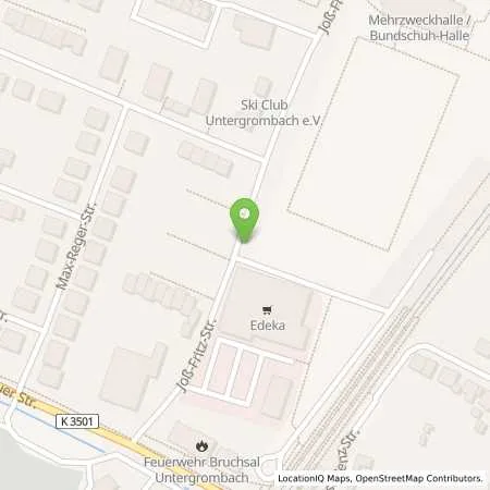 Standortübersicht der Tankstelle Energie- und Wasserversorgung Bruchsal GmbH in 76646 Bruchsal (Untergrombach)