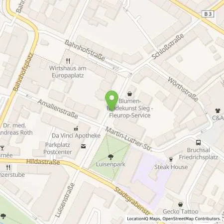 Standortübersicht der Tankstelle Energie- und Wasserversorgung Bruchsal GmbH in 76646 Bruchsal