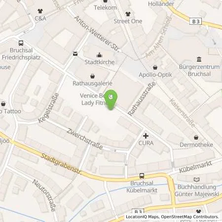 Standortübersicht der Tankstelle Energie- und Wasserversorgung Bruchsal GmbH in 76646 Bruchsal