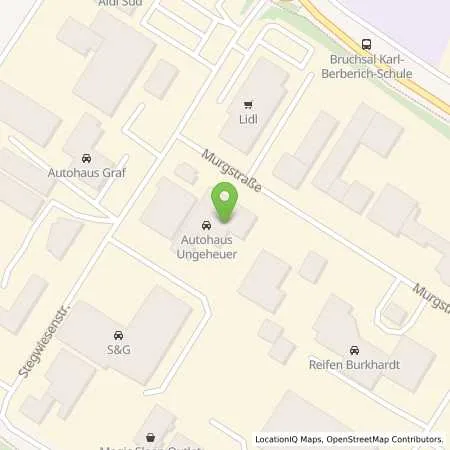 Standortübersicht der Tankstelle Emscher Lippe Energie GmbH in 76646 Bruchsal