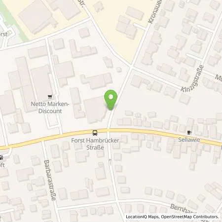 Standortübersicht der Tankstelle Energie- und Wasserversorgung Bruchsal GmbH in 76694 Forst