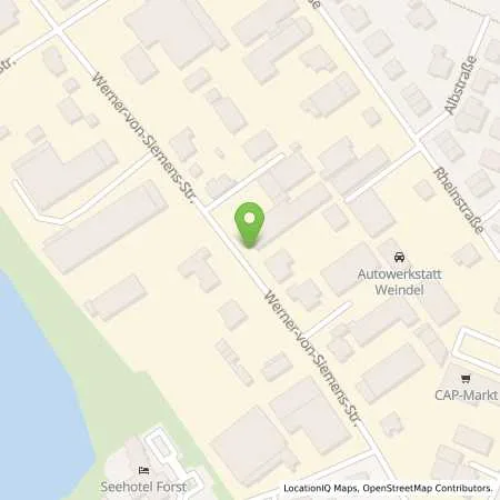 Standortübersicht der Tankstelle Energie- und Wasserversorgung Bruchsal GmbH in 76694 Forst