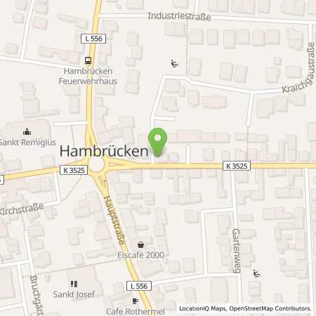 Standortübersicht der Tankstelle Energie- und Wasserversorgung Bruchsal GmbH in 76707 Hambrücken