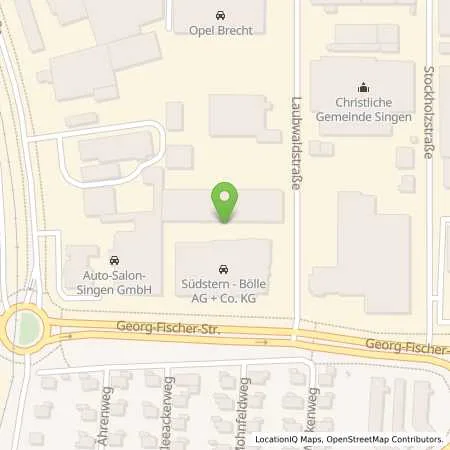 Standortübersicht der Tankstelle Energiedienst Holding AG in 78224 Singen