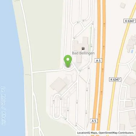 Standortübersicht der Tankstelle EnBW mobility+ AG und Co.KG in 79415 Bad Bellingen