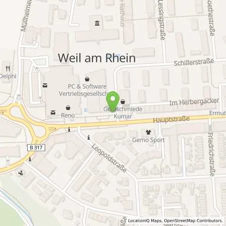 Standortübersicht der Tankstelle Energiedienst Holding AG in 79576 Weil am Rhein