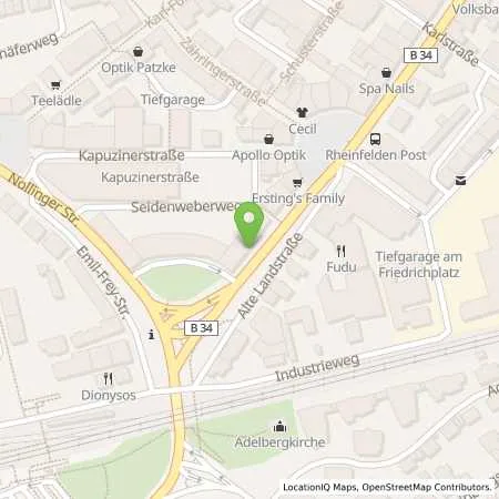 Standortübersicht der Tankstelle Energiedienst Holding AG in 79618 Rheinfelden