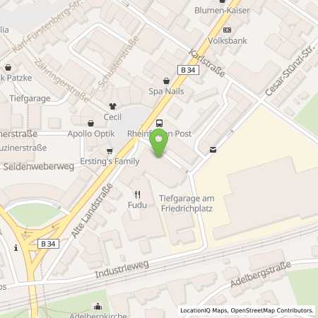 Standortübersicht der Strom (Elektro) Tankstelle: Energiedienst Holding AG in 79618, Rheinfelden