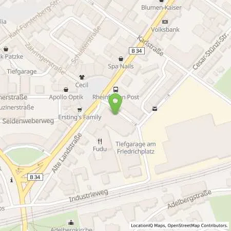 Standortübersicht der Tankstelle Energiedienst Holding AG in 79618 Rheinfelden