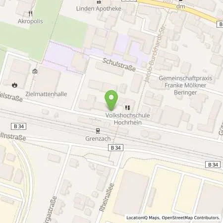 Standortübersicht der Tankstelle Energiedienst Holding AG in 79639 Grenzach-Wyhlen