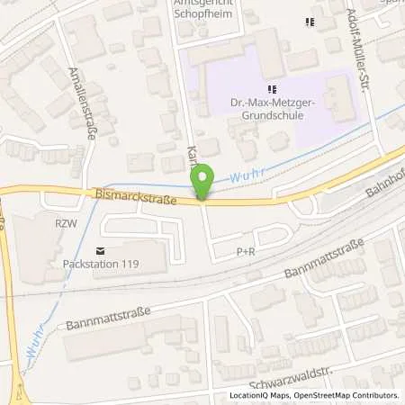 Standortübersicht der Tankstelle ALDI SÜD in 79650 Schopfheim