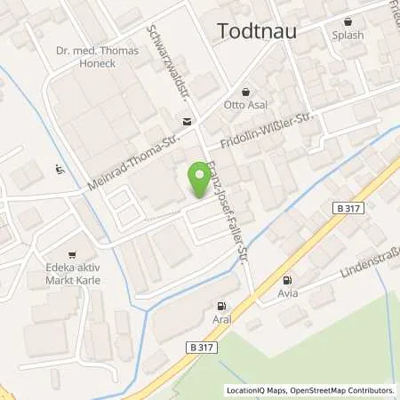 Standortübersicht der Tankstelle Energiedienst Holding AG in 79674 Todtnau