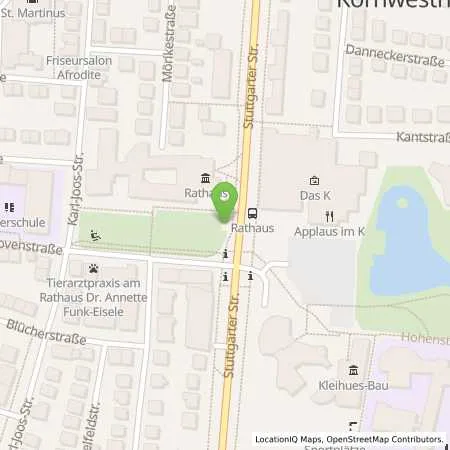 Standortübersicht der Tankstelle Stadtwerke Ludwigsburg-Kornwestheim GmbH in 70806 Kornwestheim