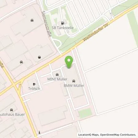 Standortübersicht der Tankstelle Autohaus Müller GmbH & Co. KG in 70839 Gerlingen
