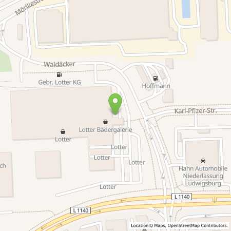 Standortübersicht der Strom (Elektro) Tankstelle: Gebr. Lotter KG in 71636, Ludwigsburg