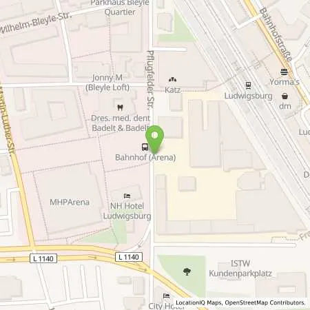 Standortübersicht der Tankstelle Stadtwerke Ludwigsburg-Kornwestheim GmbH in 71638 Ludwigsburg