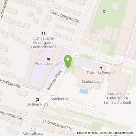 Standortübersicht der Strom (Elektro) Tankstelle: Stadtwerke Ludwigsburg-Kornwestheim GmbH in 71638, Ludwigsburg